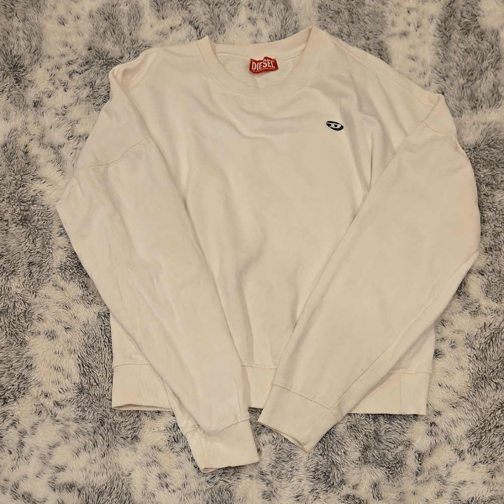 Diesel Men's Cream Crewneck Sweater